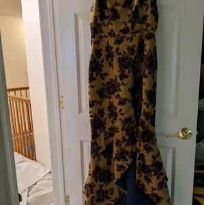 Anthropologie Hutch Gold Floral Dress